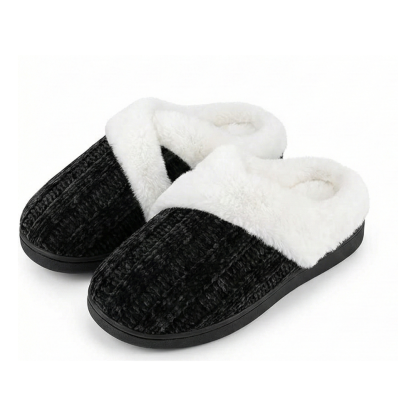 Furry Fleece Lined Slippers For Women