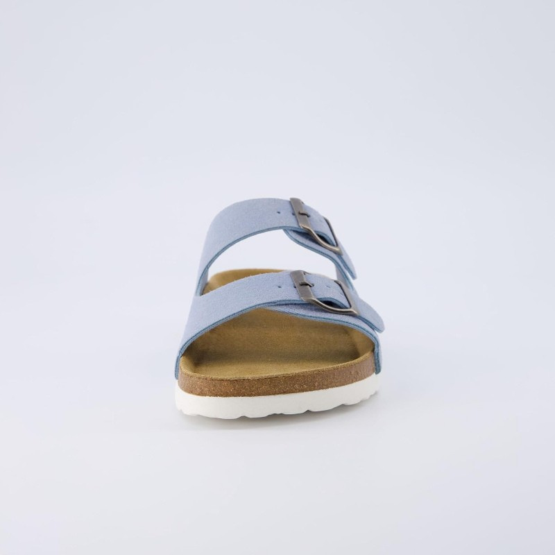 Double Strap Adjustable Cork Footbed Sandals With Eva Sole