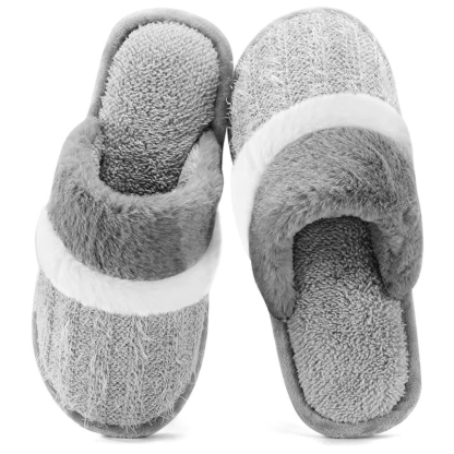 Fuzzy Slippers For Women With Memory Foam And Anti Skid Sole
