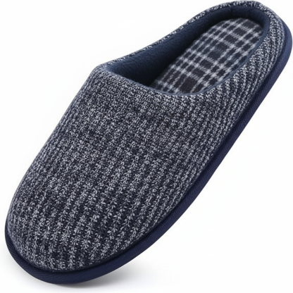 Mens Cozy Memory Foam scuff Slippers Slip On Warm House Shoes Indoor/Outdoor With Best Arch Support