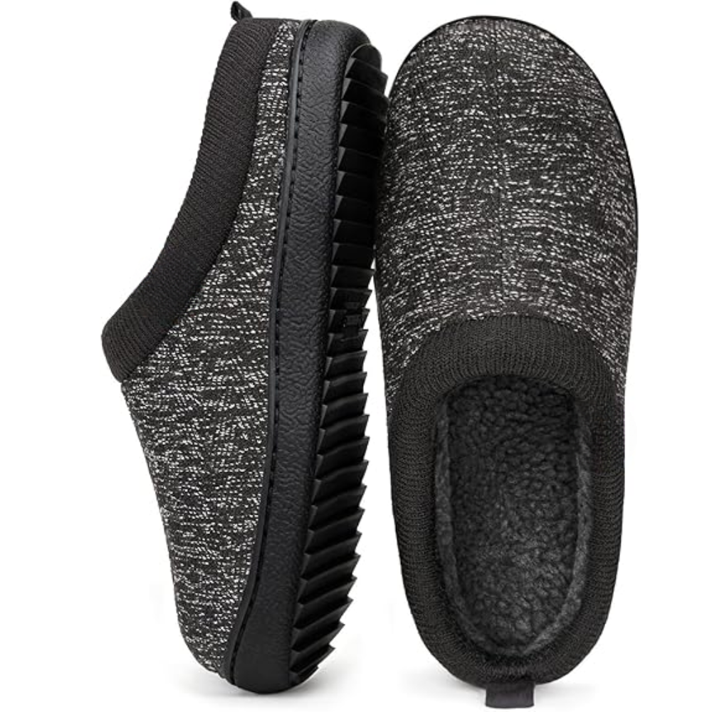 Warm Slip On House Slippers With Rubber Sole For Men