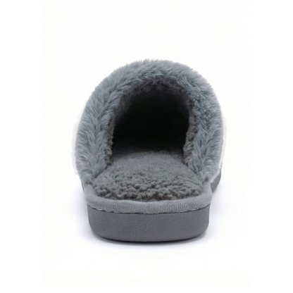 Fleece Lined Cozy Slippers With Anti Slip Rubber Sole