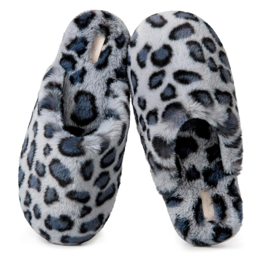 Womens Plush Slip On Scuff Slippers