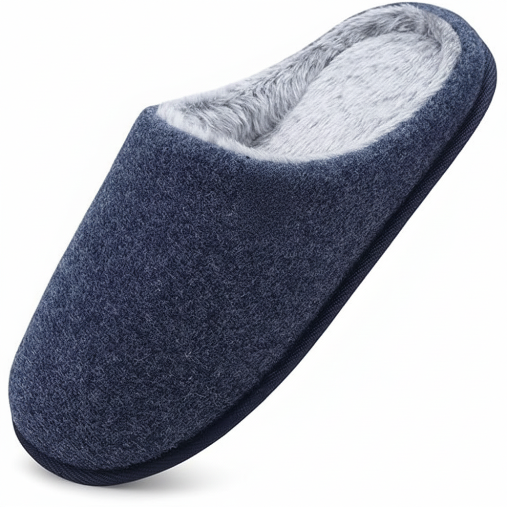 Mens Cozy Memory Foam scuff Slippers Slip