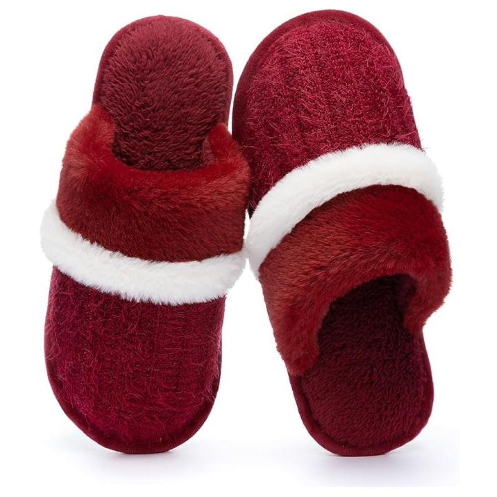 Fuzzy Slippers For Women With Memory Foam And Anti Skid Sole