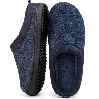Warm Slip On House Slippers With Rubber Sole For Men