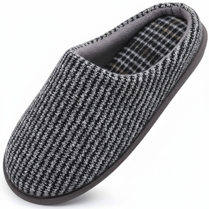 Mens Cozy Memory Foam scuff Slippers Slip On Warm House Shoes Indoor/Outdoor With Best Arch Support