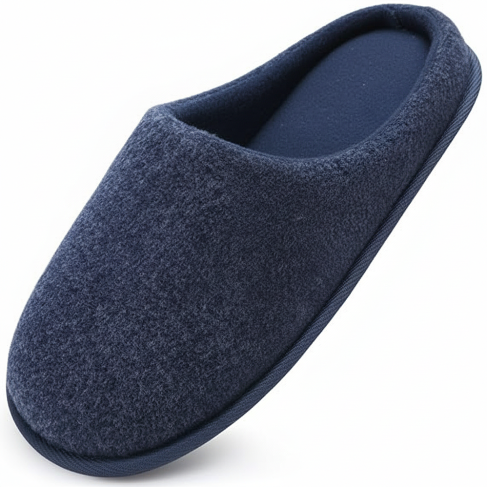 Mens Cozy Memory Foam scuff Slippers Slip