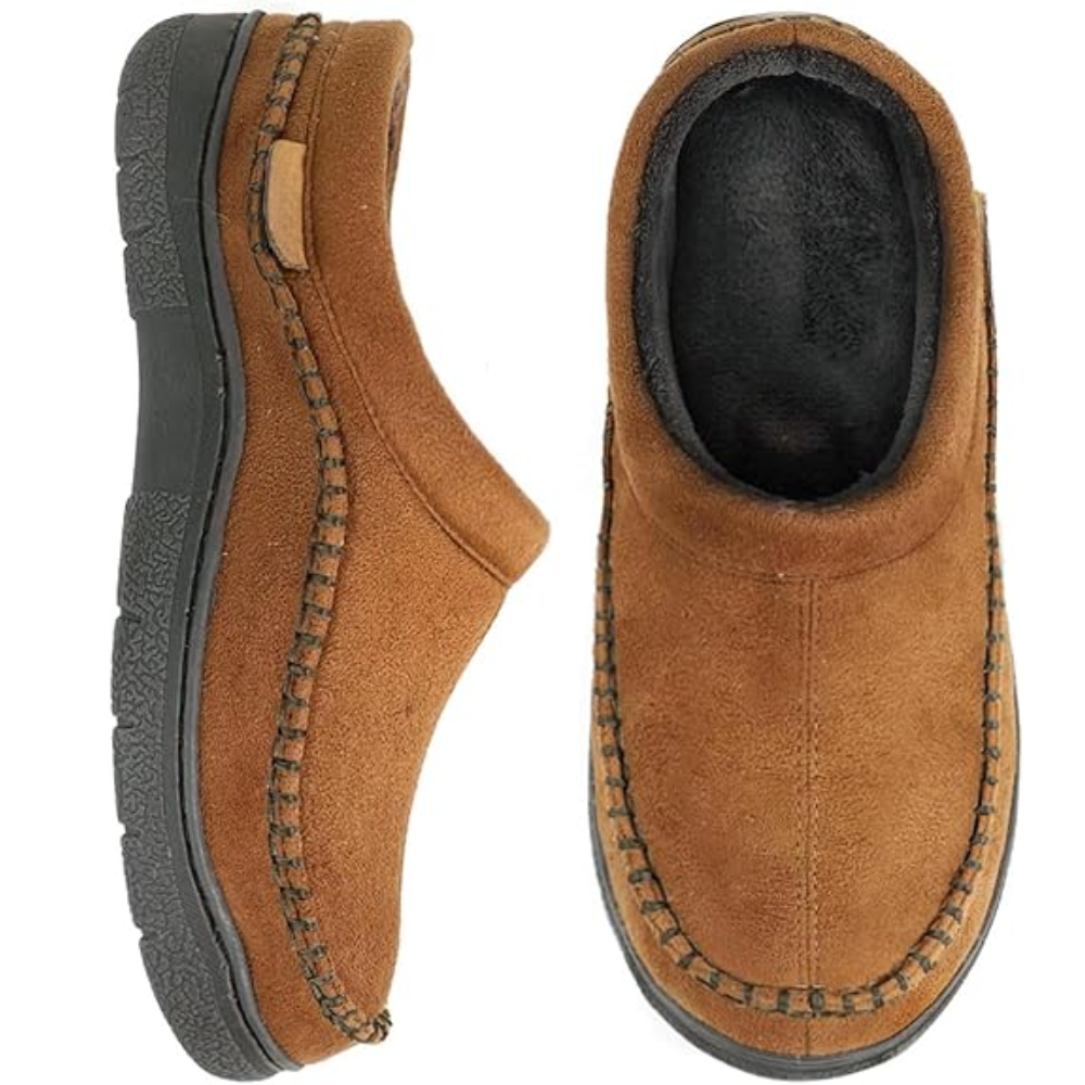 Men's Moccasin Slippers Memory Foam House Shoes