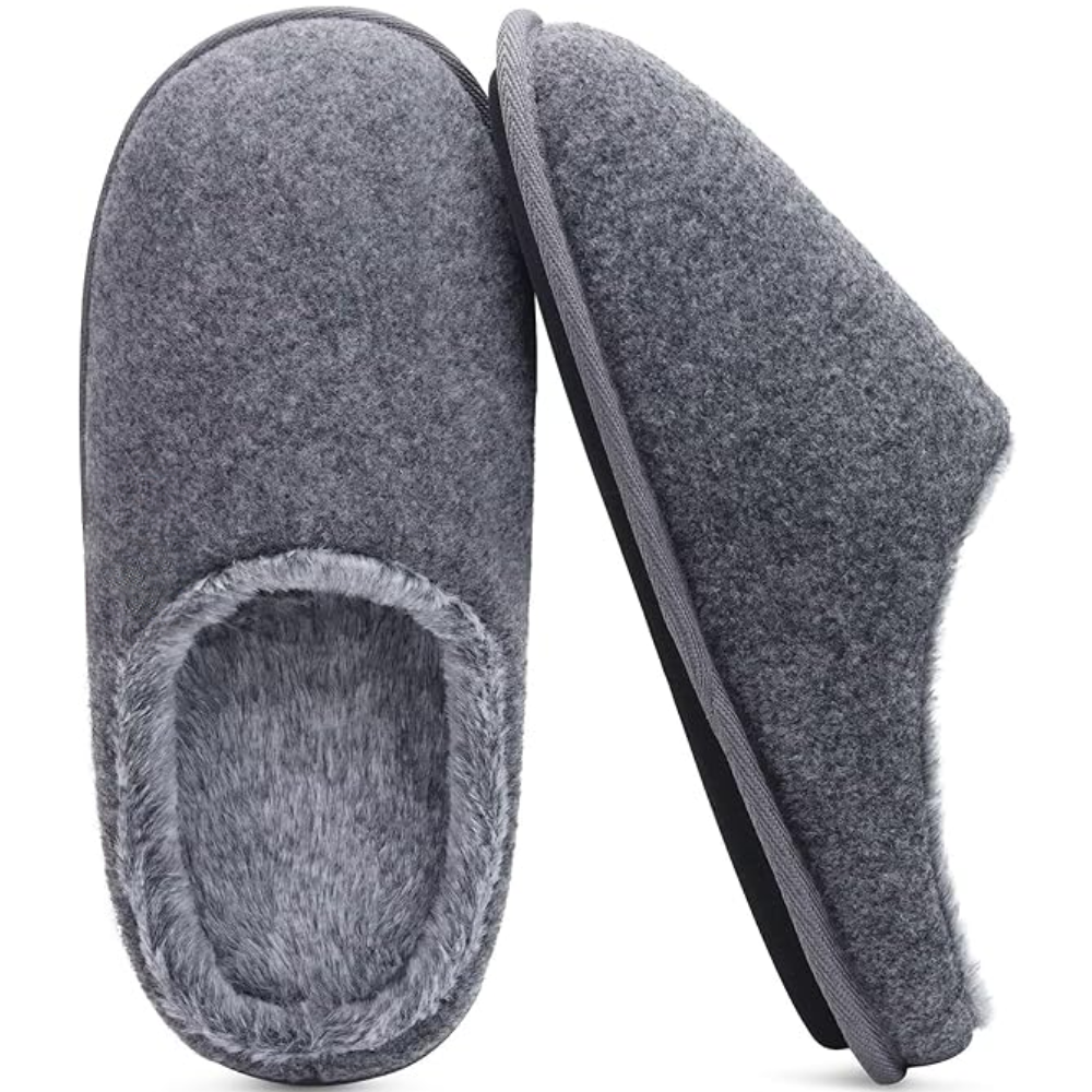 Casual Slip On Plaid House Slippers With Memory Foam