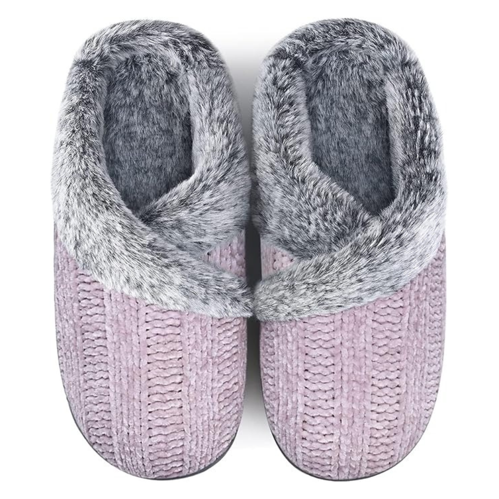 Plush Memory Foam Slippers With Anti Skid Sole
