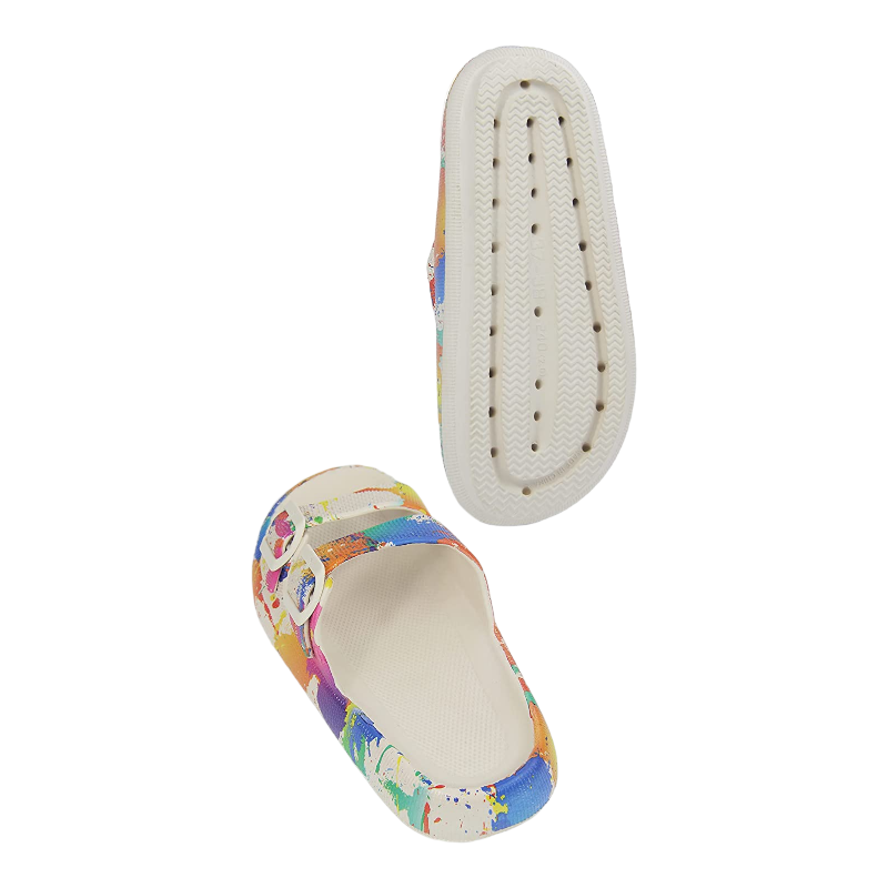 Double Buckle Adjustable Slides For Women