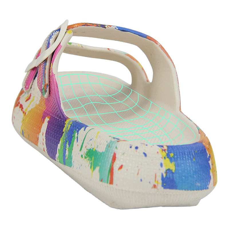 Double Buckle Adjustable Slides For Women