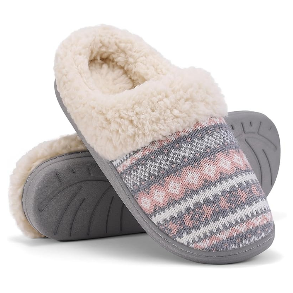 Women Wool Like Lined Chenille Slippers