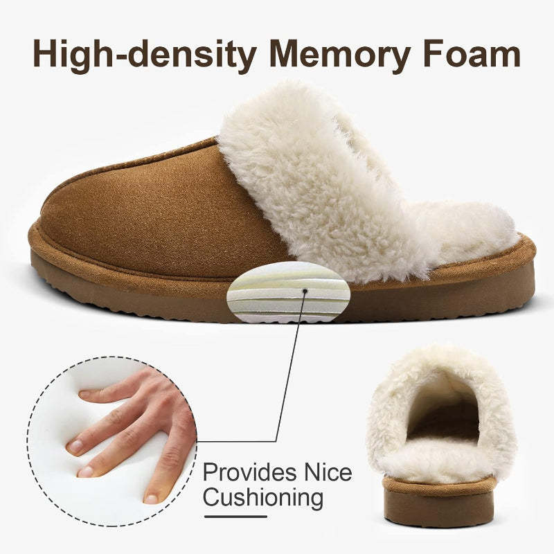 Cozy Fuzzy Memory Foam Slippers For Indoors And Outdoors