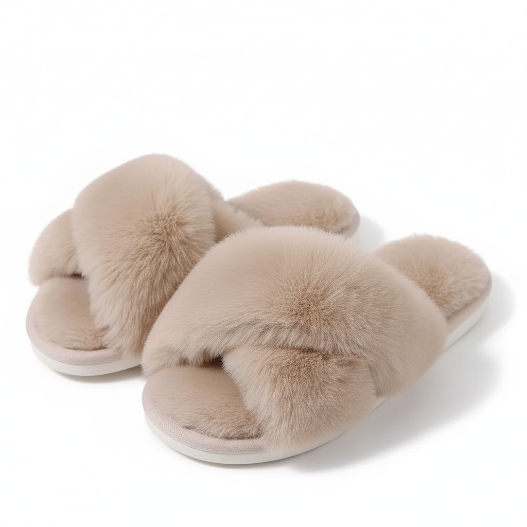 Cozy Cross Strap Foam Slippers For Women