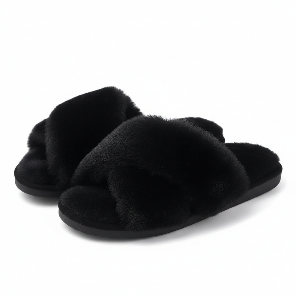 Cross Band Foam Slippers For Women