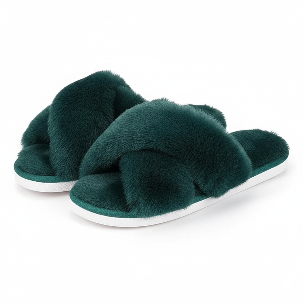 Crossband Open Front Slippers