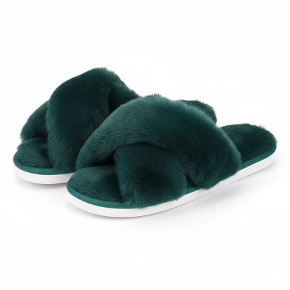 Crossband Open Front Slippers