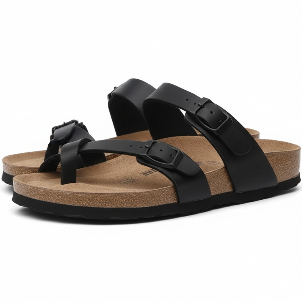 Women Open Design Clogs With Buckle Closure