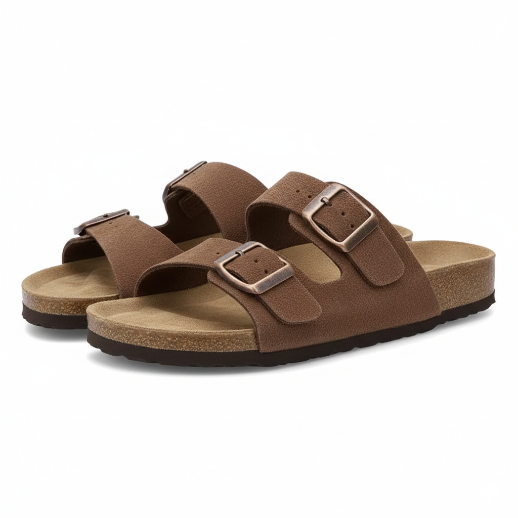 Dual Strap Slide Sandals For Women