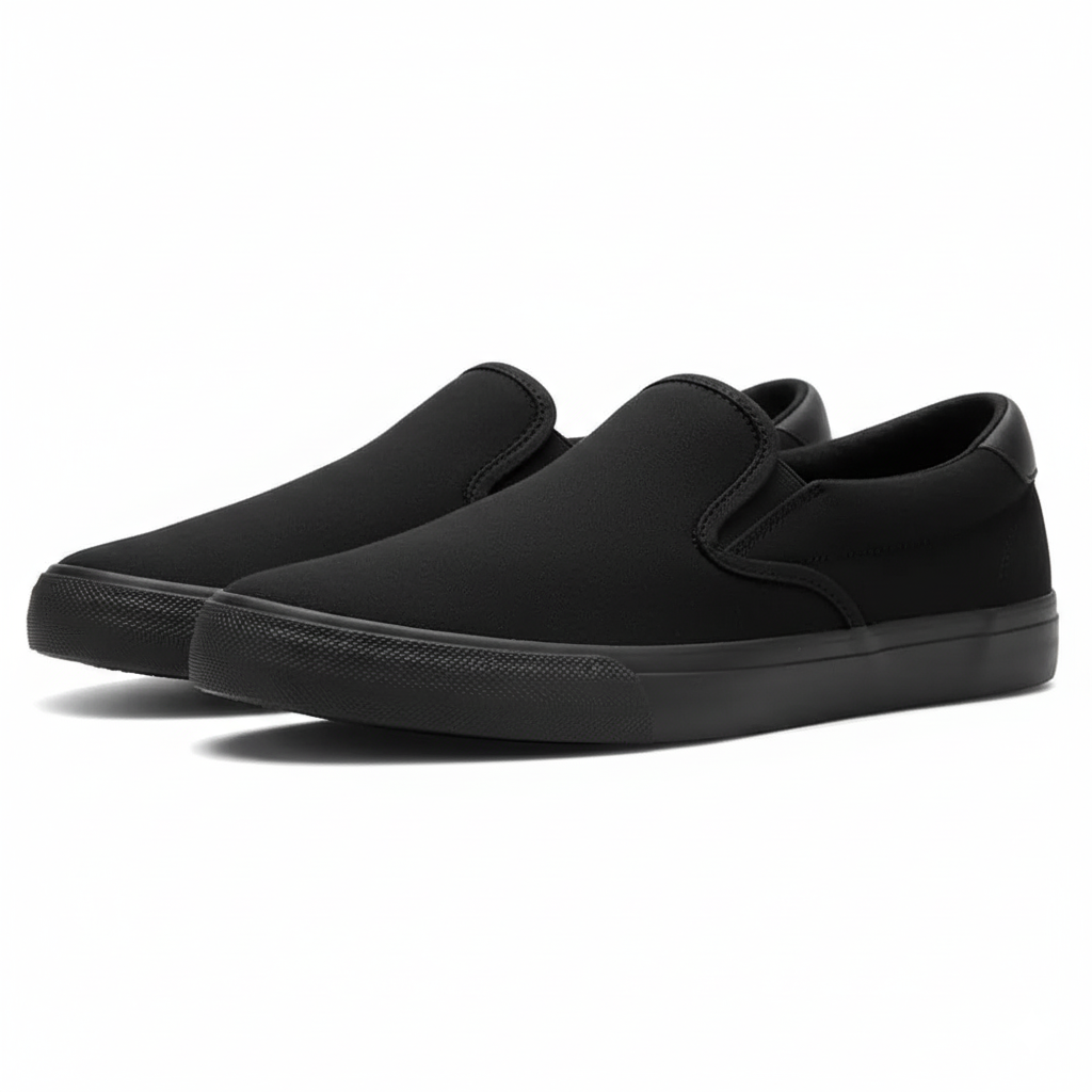 Slip On Canvas Sneakers With Contrast Sole – Everyday Ease And Support
