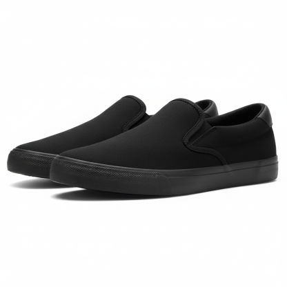 Slip On Canvas Sneakers With Contrast Sole – Everyday Ease And Support