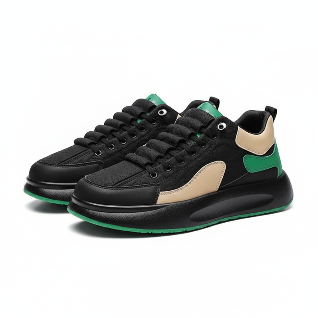 Quilted Lace Up Athletic Sneakers