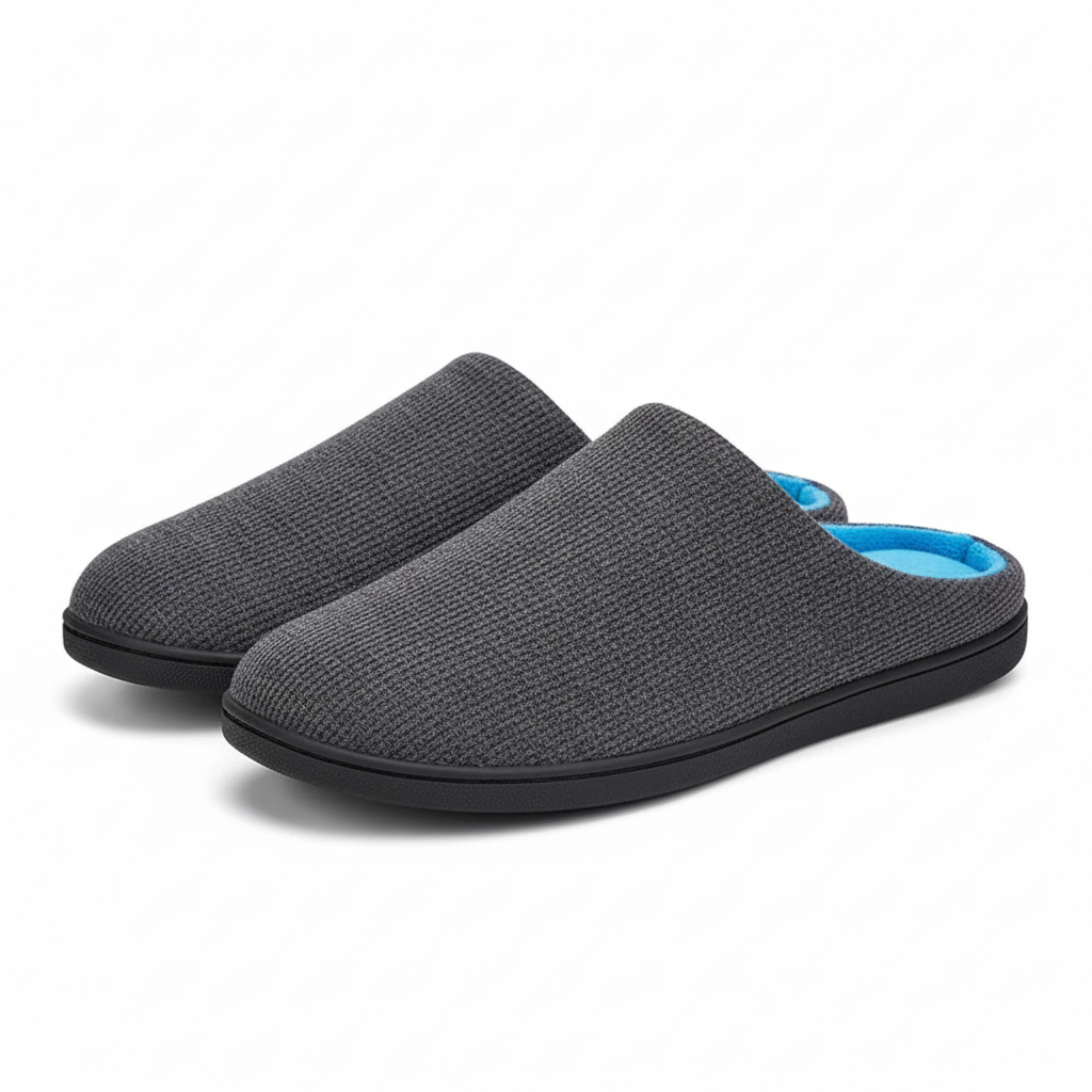 Memory Foam House Slippers – Cushioned Comfort With Secure Grip