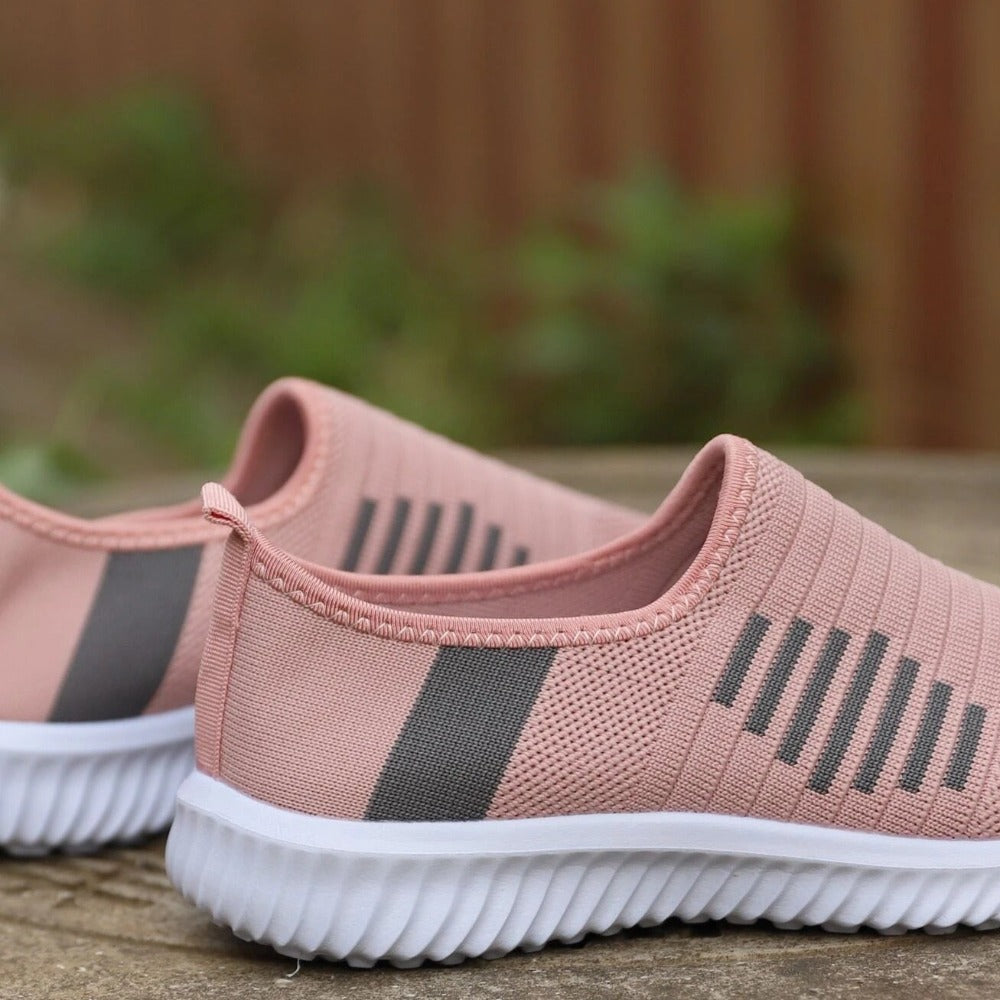 Striped Athletic Running Shoes