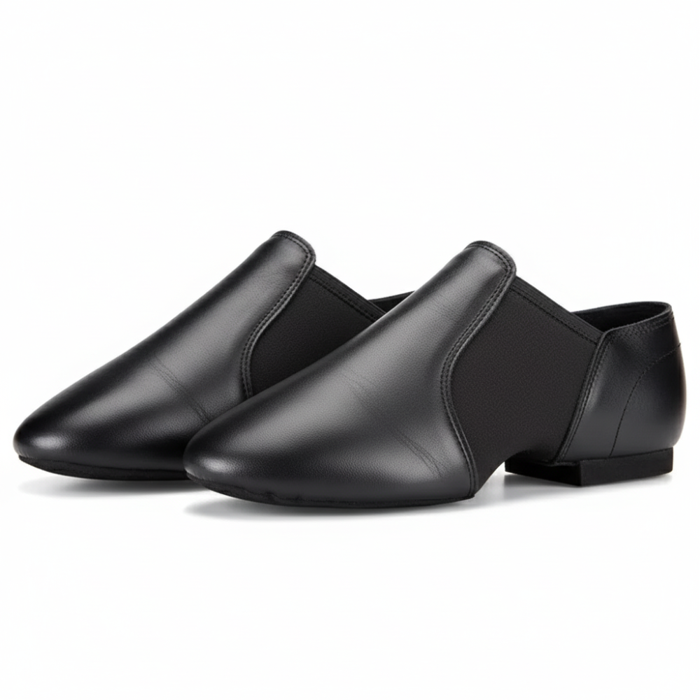 Leather Upper Jazz Shoes Slip On For Dance Practice