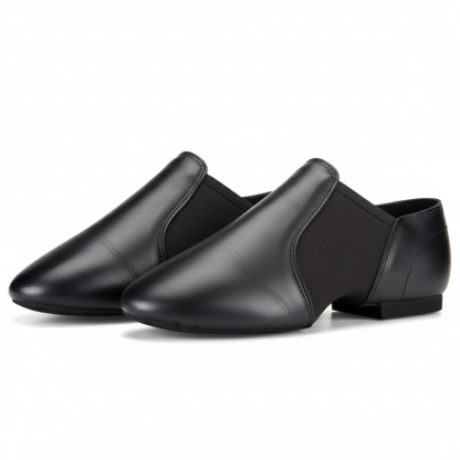Leather Upper Jazz Shoes Slip On For Dance Practice