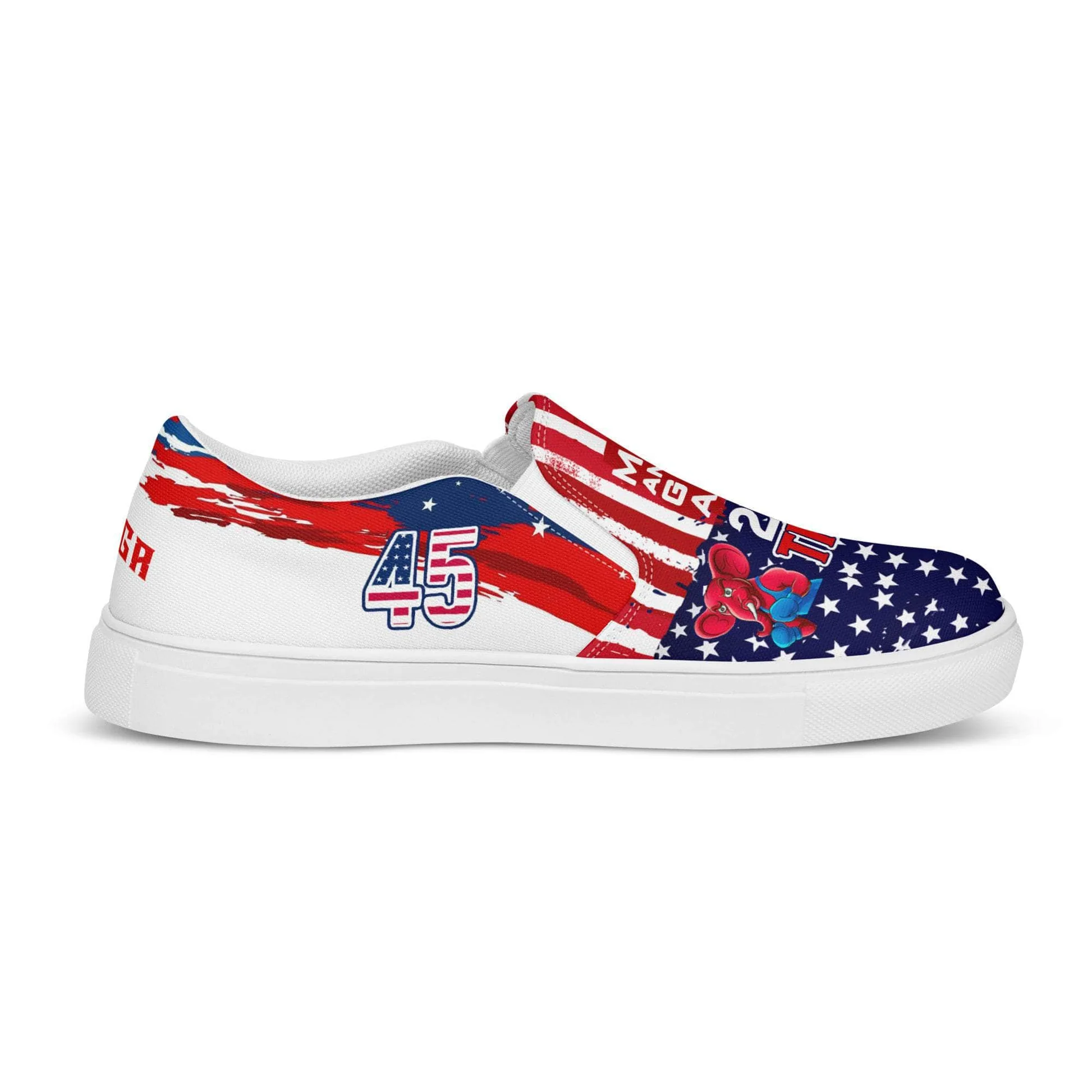 Patriotic Canvas Slip On Shoes For Women