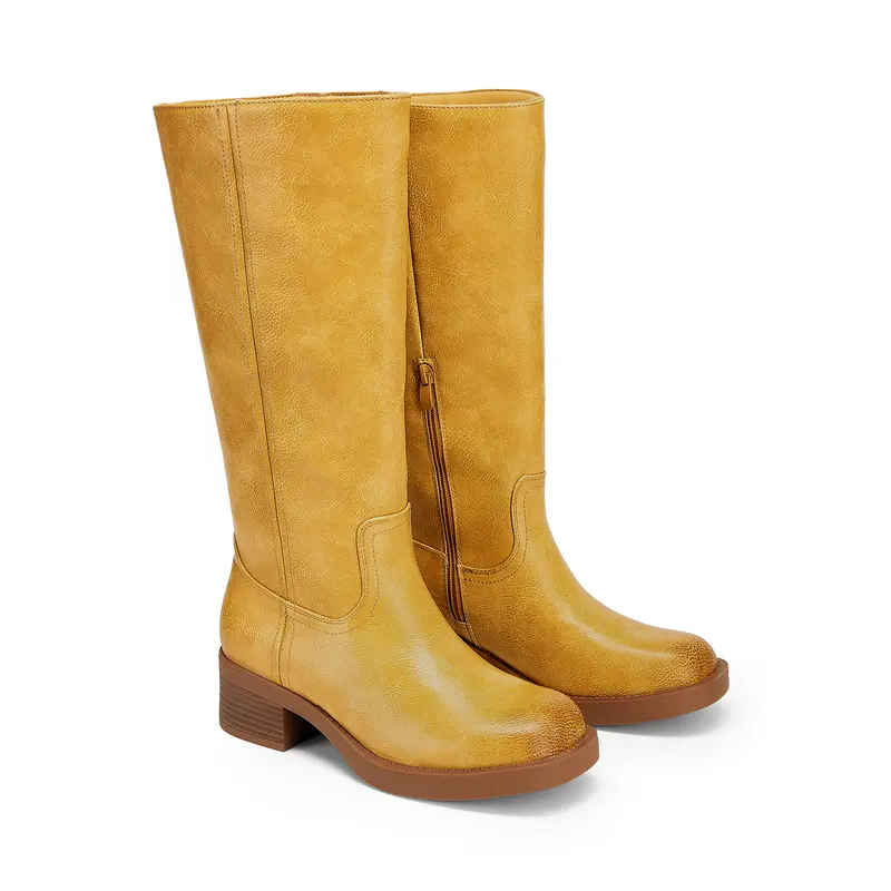 Comfortable Side Zipper Riding Tall Boots For Women