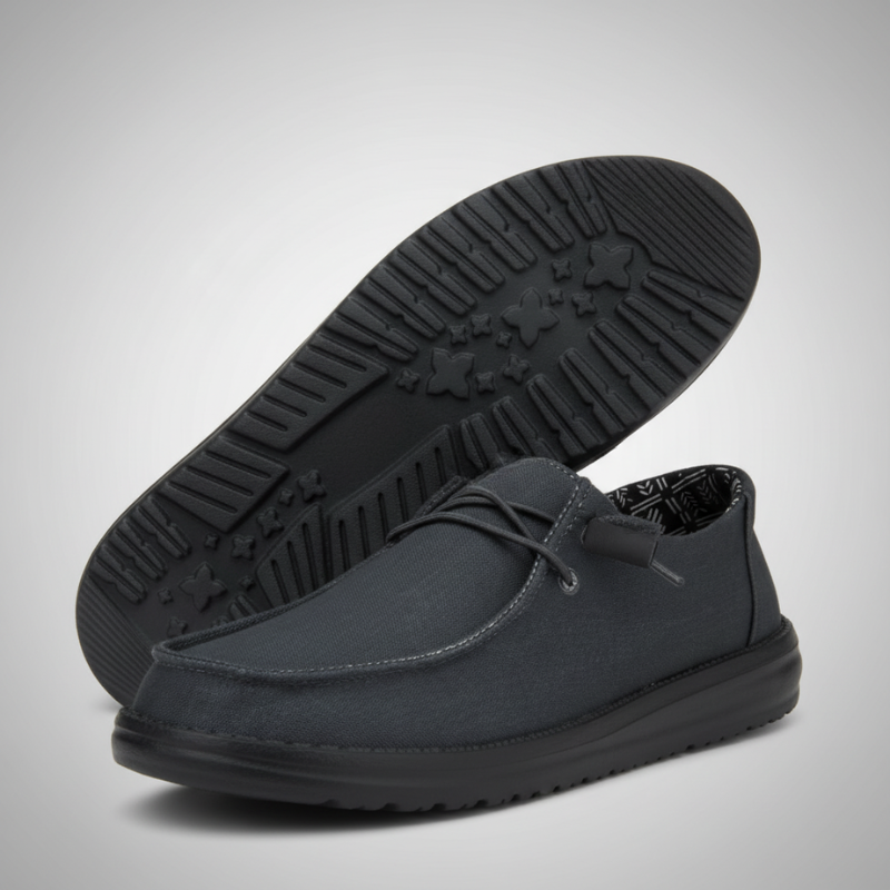 Stretch Canvas Wide Casual Shoes