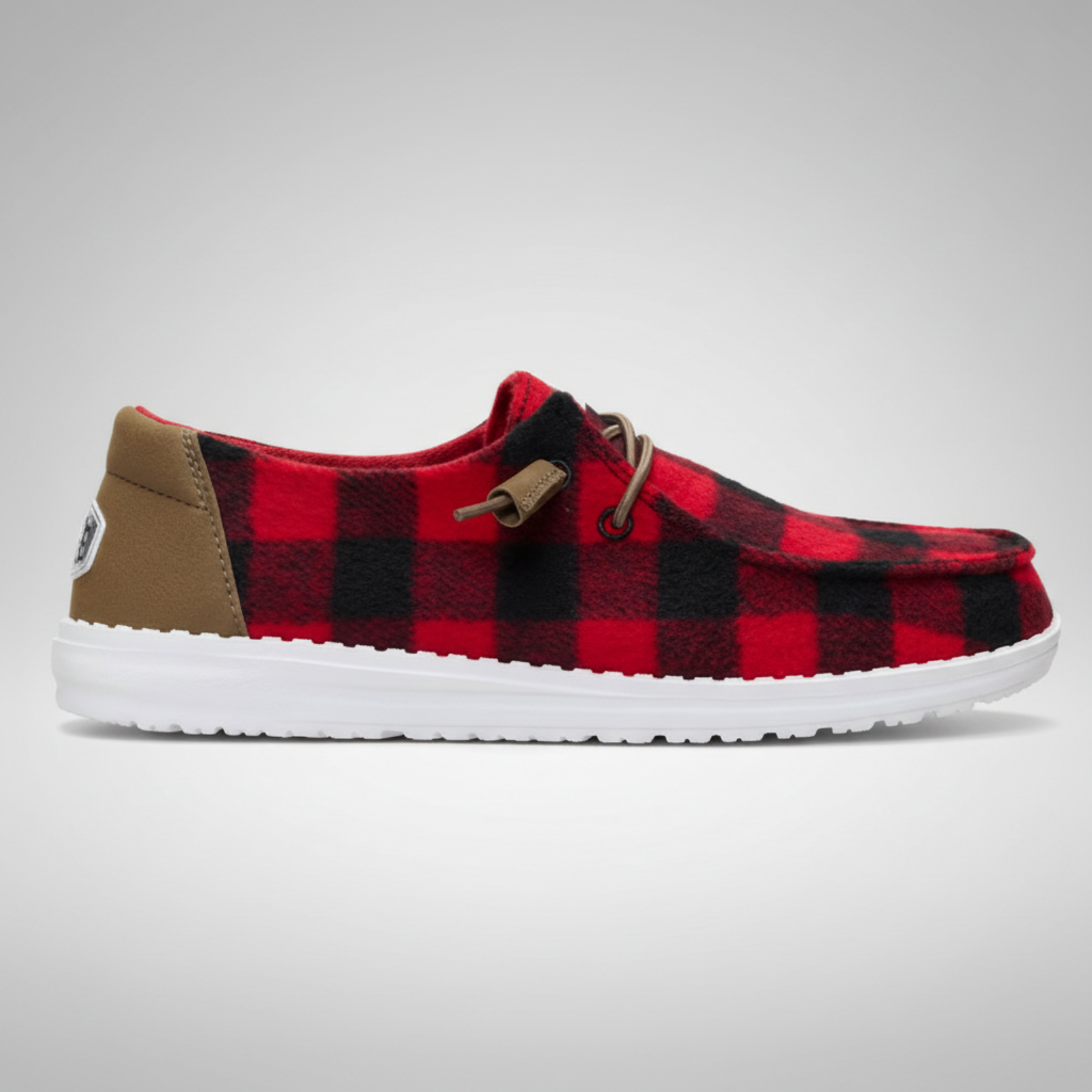 Buffalo Plaid Slip On Casual Comfort Shoes For Women