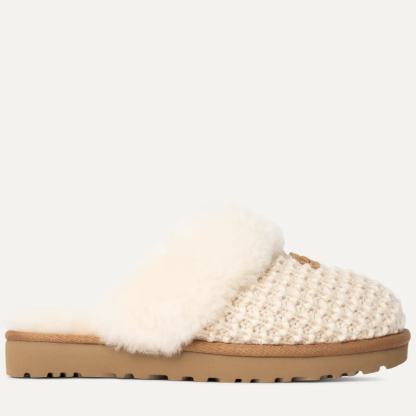 Cozy Slipper Knit Sheepskin Lined Slipper