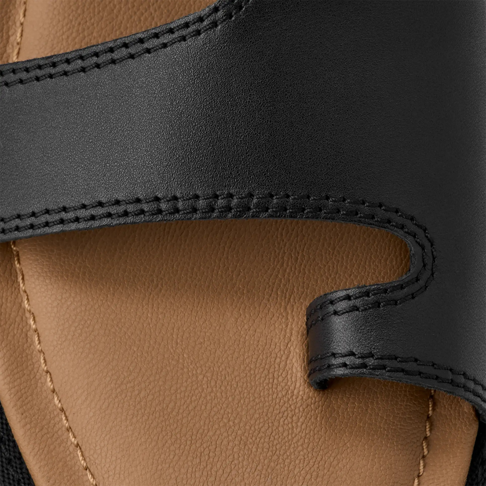 Matira Leather Cross Strap Slide Sandal