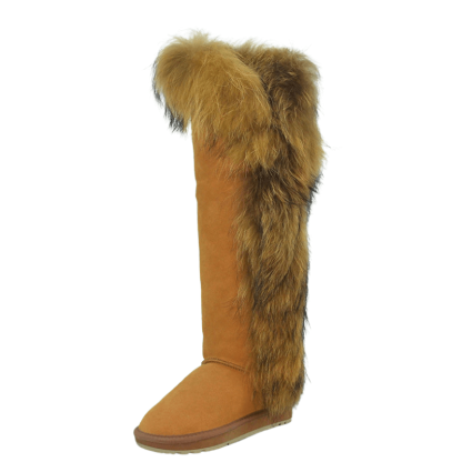 Tall Faux Fur Trim Winter Boots - The Boston Boots