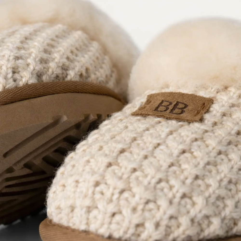 Cozy Slipper Knit Sheepskin Lined Slipper