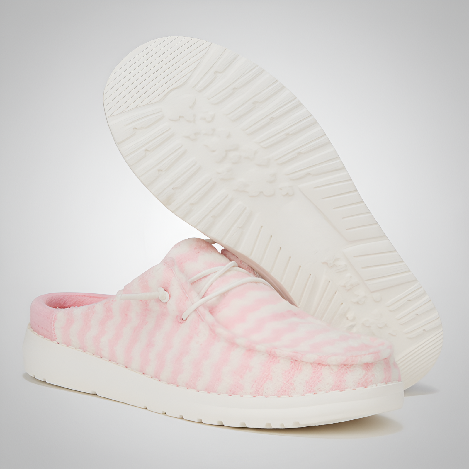 Stripe Design Casual Slip On Shoes