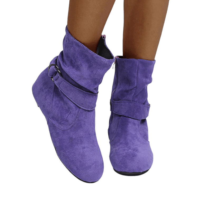 Non Slip Warm Snow Boots With Plush Lining And Rubber Outsole-The Boston Boots