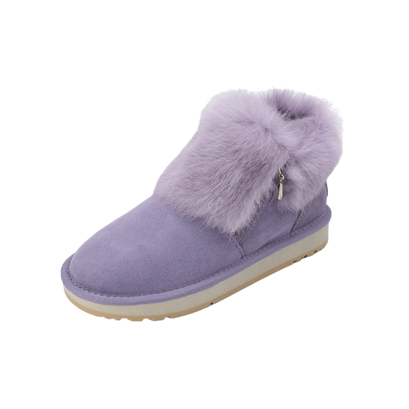 Plush Lined Design Short Ankle Warm Shoes For Everyday-The Boston Boots