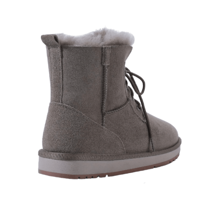 Faux Fur Lined Lace-Up Winter Boots - The Boston Boots