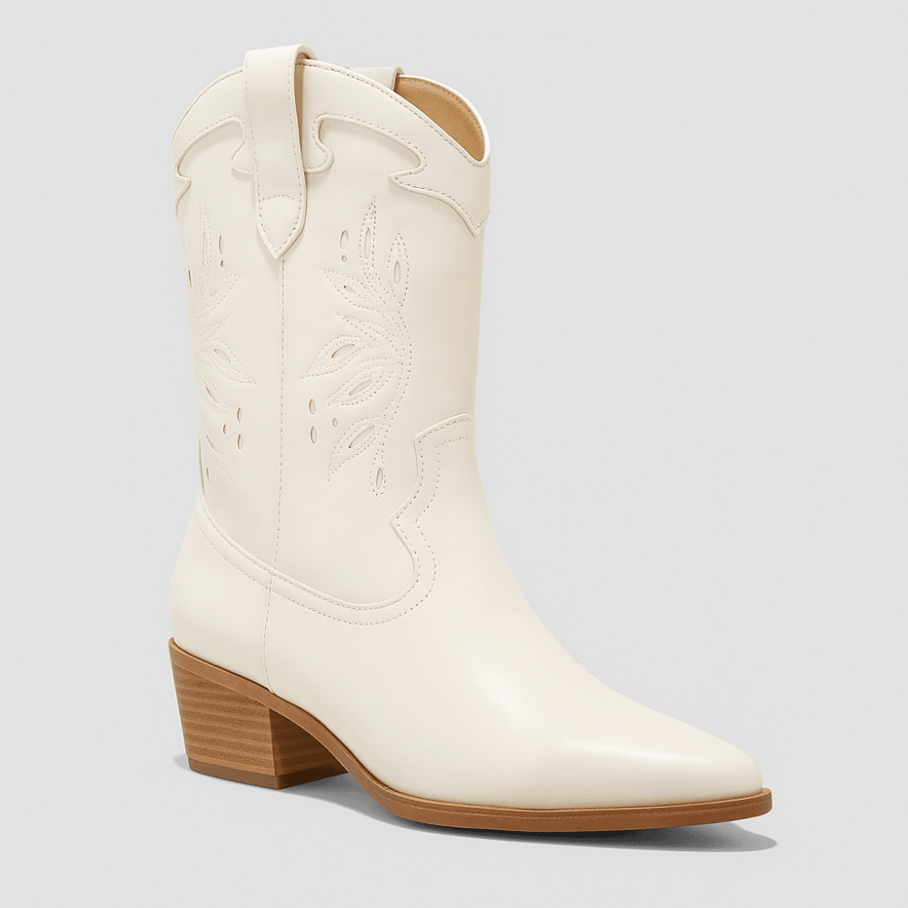 Studded Western Block Heel Boot - The Boston Boots