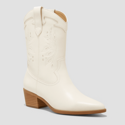 Studded Western Block Heel Boot - The Boston Boots