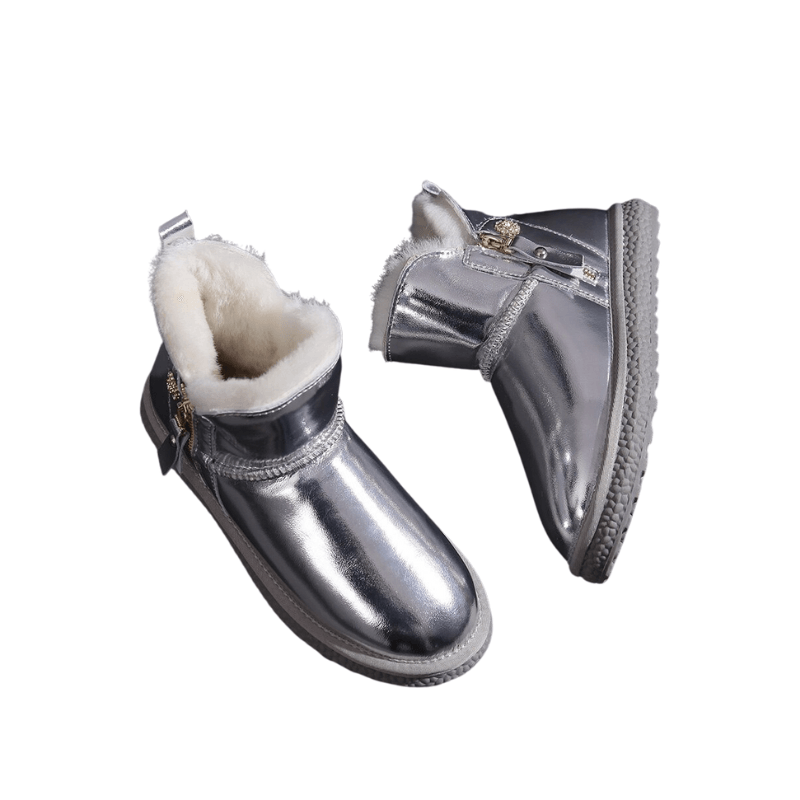 Fur Lined Ankle Short Casual Leather Boots - The Boston Boots