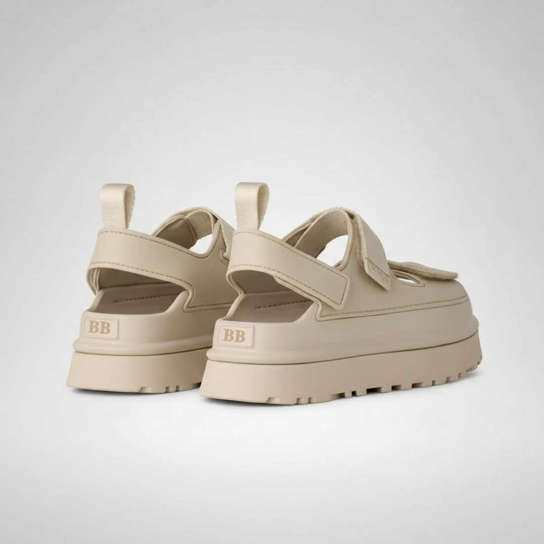 GoldenGlow Platform Strap Sandal