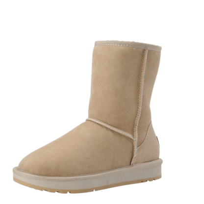 Suede Leather Women's Casual Winter Snow Boots - The Boston Boots