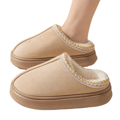 Cozy Faux Fur Lined Winter Slippers - The Boston Boots
